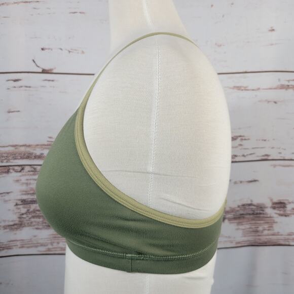 Fleo Reinette Sports Bra Medium Support Olive Green Size Small - Picture 3 of 6